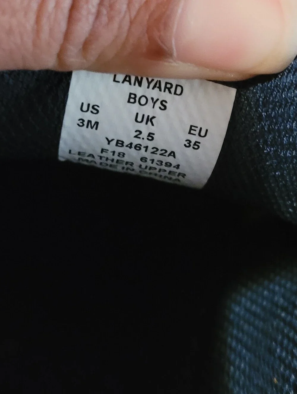 Sperry Lanyard Boy's Boat Shoe SZ 3